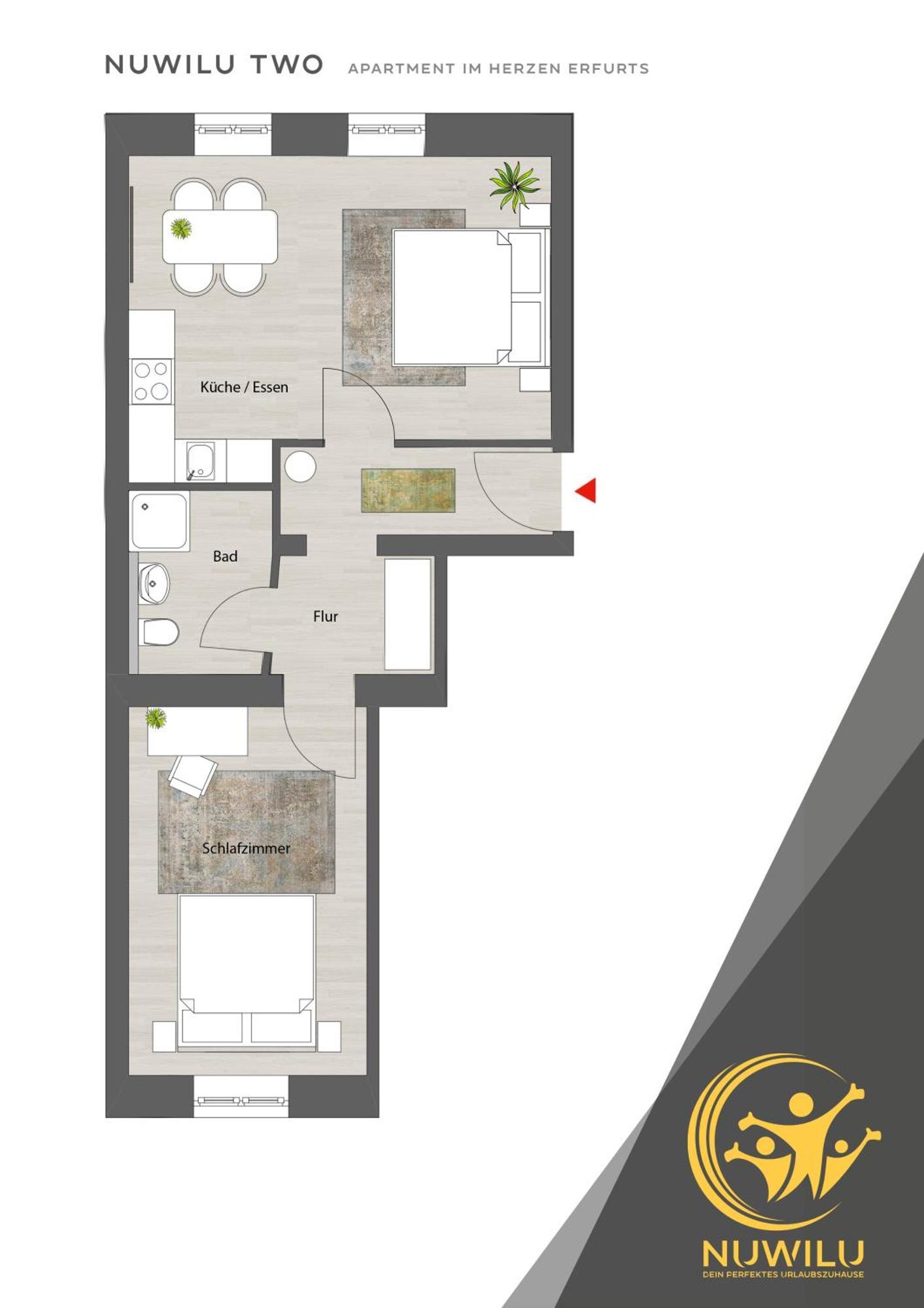 Apartment Nuwilu Two - Wohlfuehlapartment Im Herzen Erfurts - Magenta Tv- Netflix -